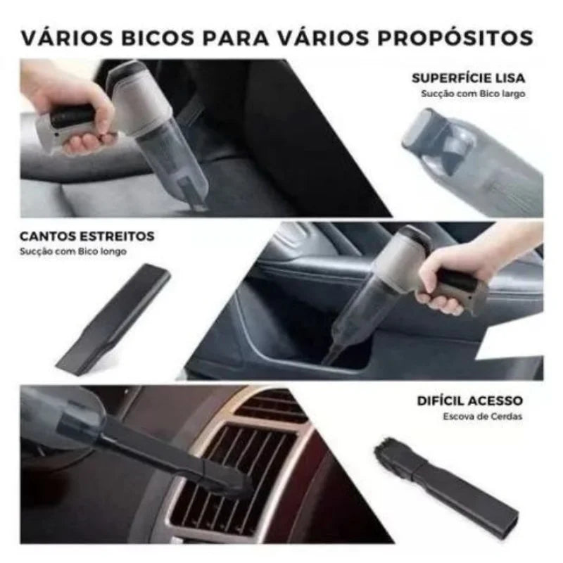 Aspirador de pó sem fio 3 em 1 para carro bivolt