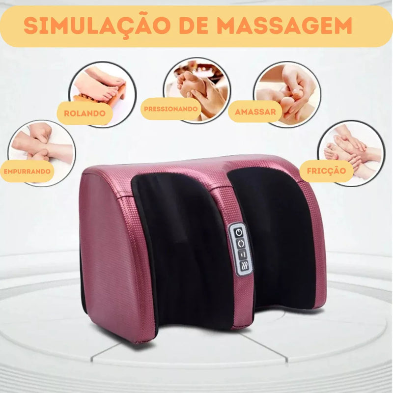 Massageador elétrico para pés, terapia de aquecimento, compressão, relaxamento muscular, máquina de spa para pés