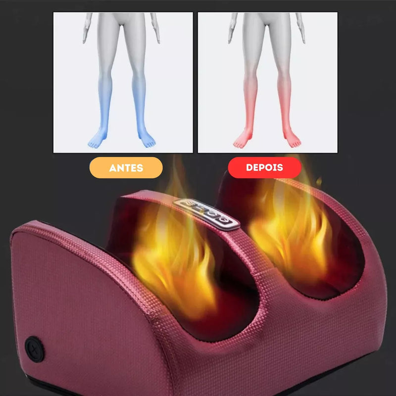 Massageador elétrico para pés, terapia de aquecimento, compressão, relaxamento muscular, máquina de spa para pés